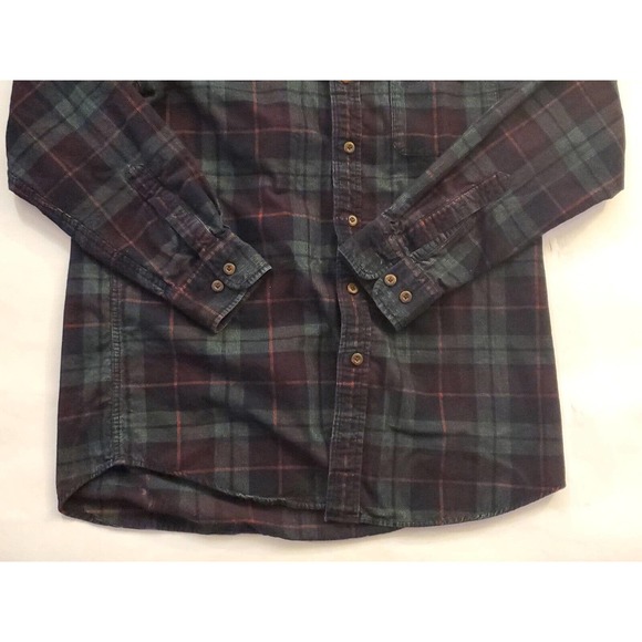 Pendleton Wayne Corduroy Shirt Plaid Button Up Collared Plaid Men's Size Medium - Picture 2 of 9